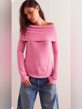 Free People Iris Layering Should *Rare Color* In Cashmire Rose Size Large NWT